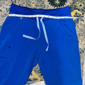 Royal blue small jogger figs scrubs INK STAINS PICTURED